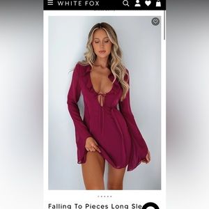 White Fox Boutique Burgundy Mini Dress